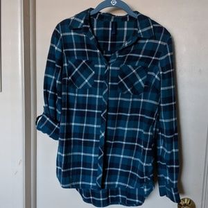 Falls Creek Plaid Button Up Top
